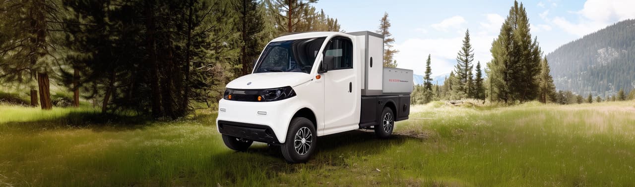 Eldrivna flakfordon med skåp — kombinerat lastutrymme